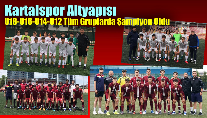 Kartalspor Altyapısı U18-U16-U14-U12 Tüm Gruplarda Şampiyon Oldu