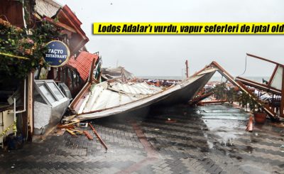 Lodos Adalar’ı vurdu, vapur seferleri de iptal oldu